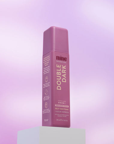 Double Dark Self Tan Foam MineTan Body Skin