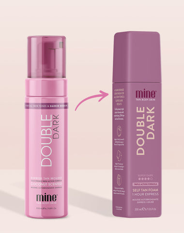 Double Dark Self Tan Foam MineTan Body Skin