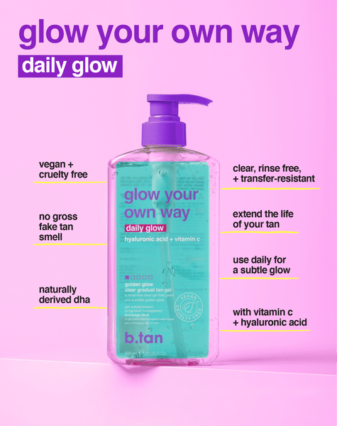 glow your own way daily glow - gradual self tan gel b.tan