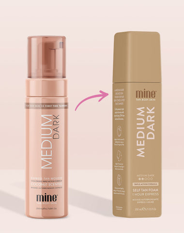 Medium Dark Self Tan Foam MineTan Body Skin