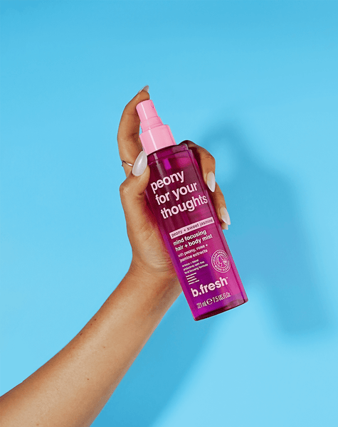 peony for your thoughts mind focusing hair + body mist