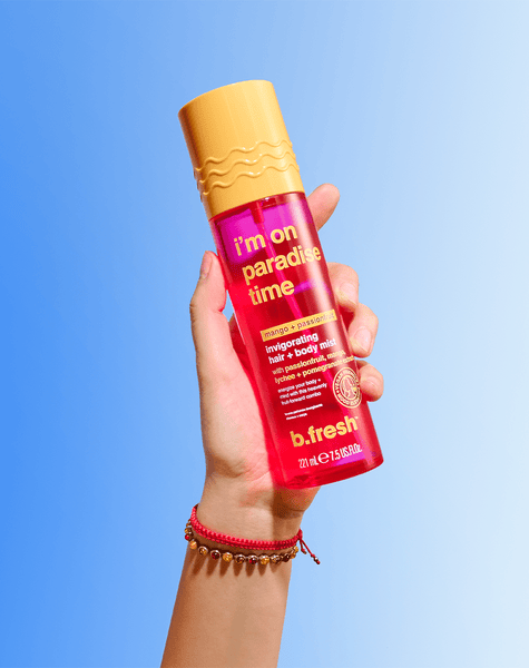 i'm on paradise time invigorating hair + body mist