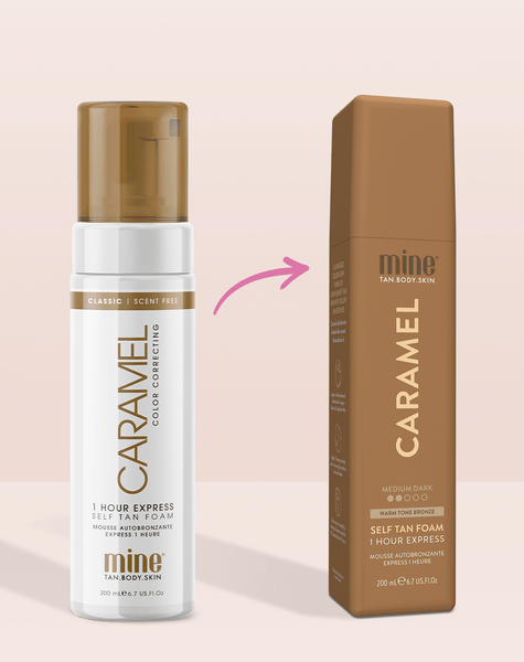 Caramel Self Tan Foam MineTan Body Skin