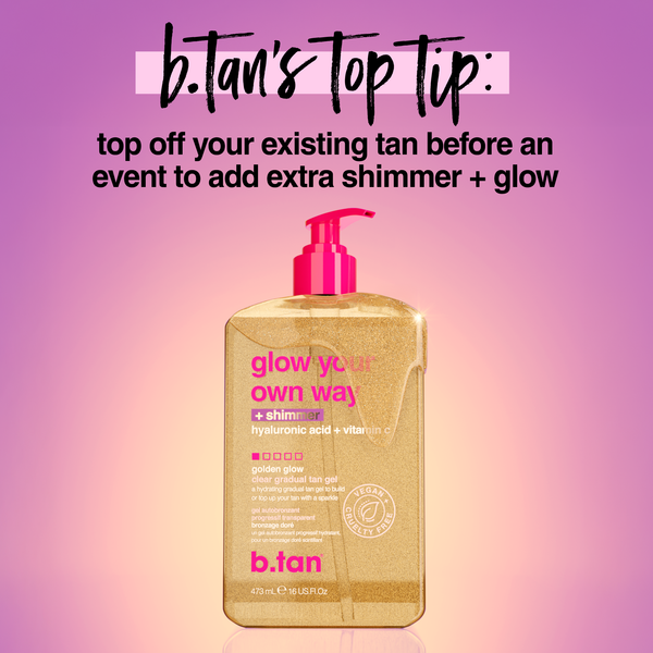 glow your own way shimmer b.tan
