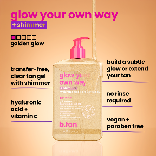 glow your own way shimmer b.tan