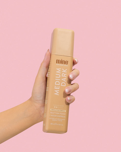 Medium Dark Self Tan Foam MineTan Body Skin