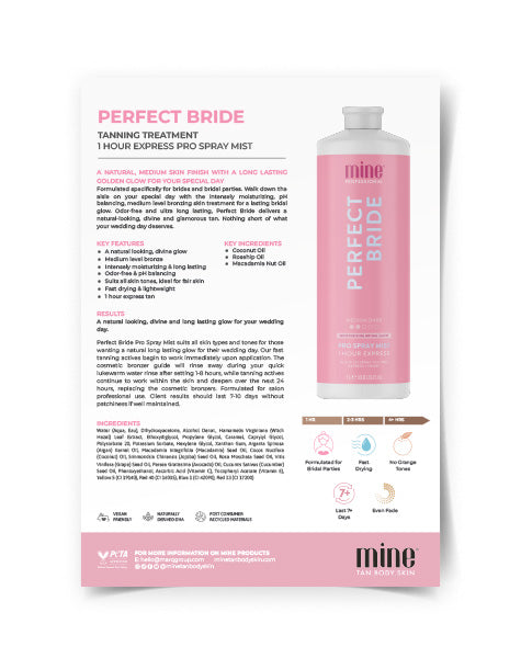 Mine Professional Product Fact Sheets MineTan Body Skin