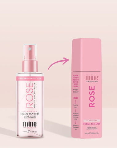 Rose Illuminating Facial Tan Mist MineTan Body Skin