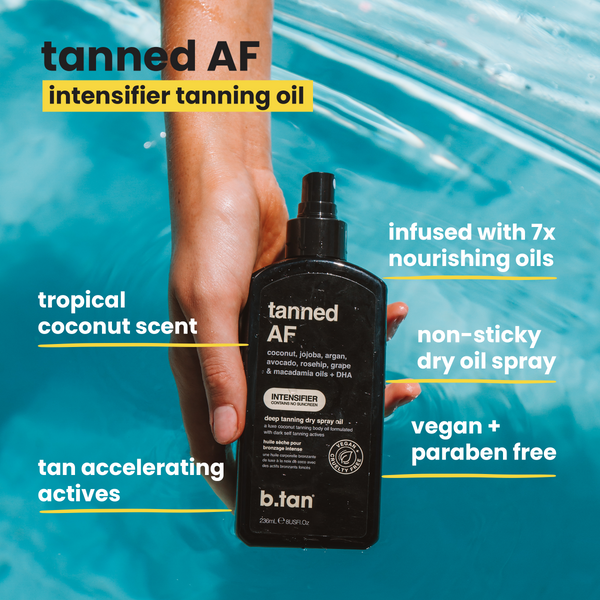 tanned AF® tanning oil b.tan