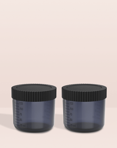 Excess 2 Tan.Cup 2 Pack inc Lids - Black Transparent Tan.Easy Pro Tools