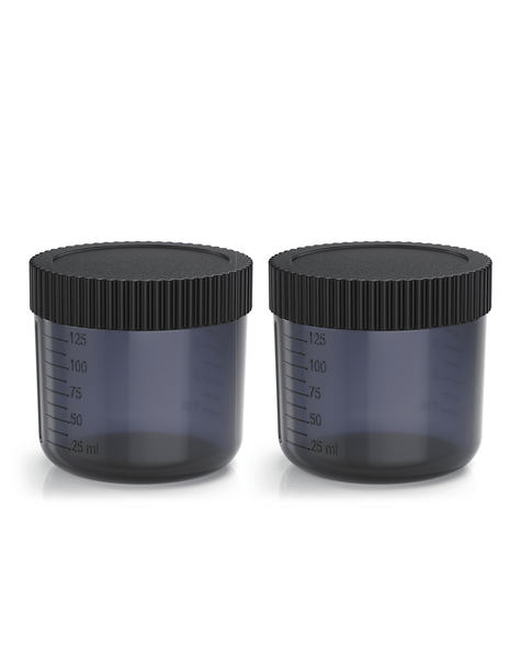 Excess 2 Tan.Cup 2 Pack inc Lids - Black Transparent Tan.Easy Pro Tools