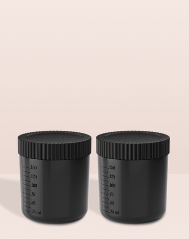 Excess 3 Tan.Cup 2 Pack inc Lids - Black Transparent Tan.Easy Pro Tools