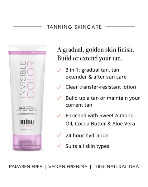 Invisible Color Gradual Tan Lotion MineTan Body Skin