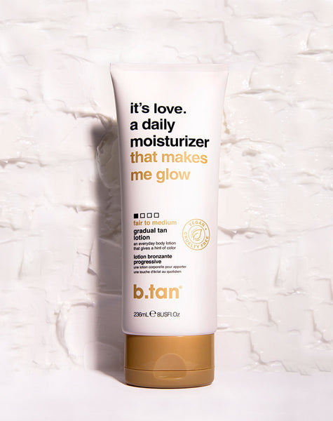 it's love. a daily moisturiser that makes me glow... b.tan