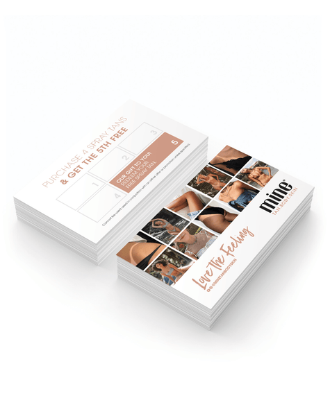 Mine Professional Client Loyalty Cards MineTan Body Skin