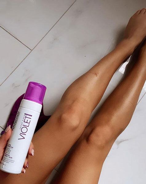 Violet Self Tan Foam MineTan Body Skin